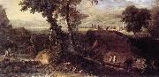 RICCI, Marco Landscape with Washerwomen fdu oil on canvas